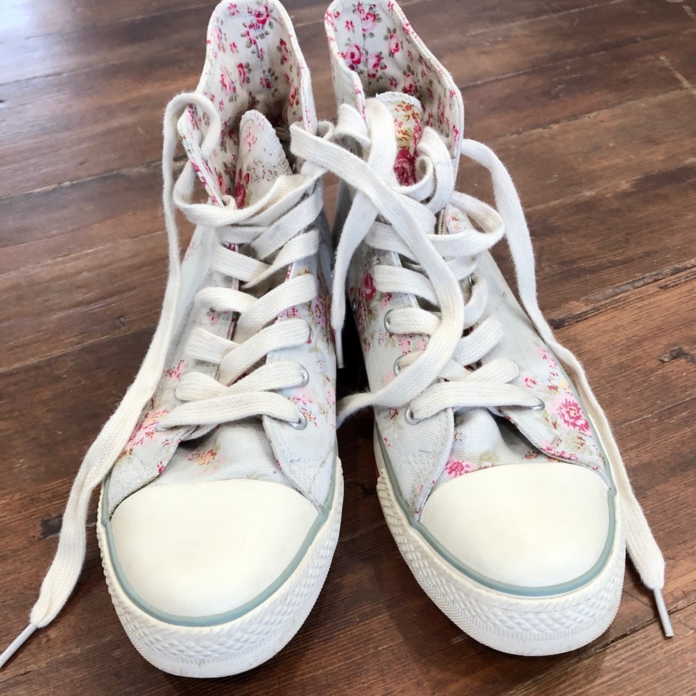 Cath Kidston high top converse style shoes